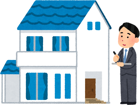 住宅診断中の設計士さん